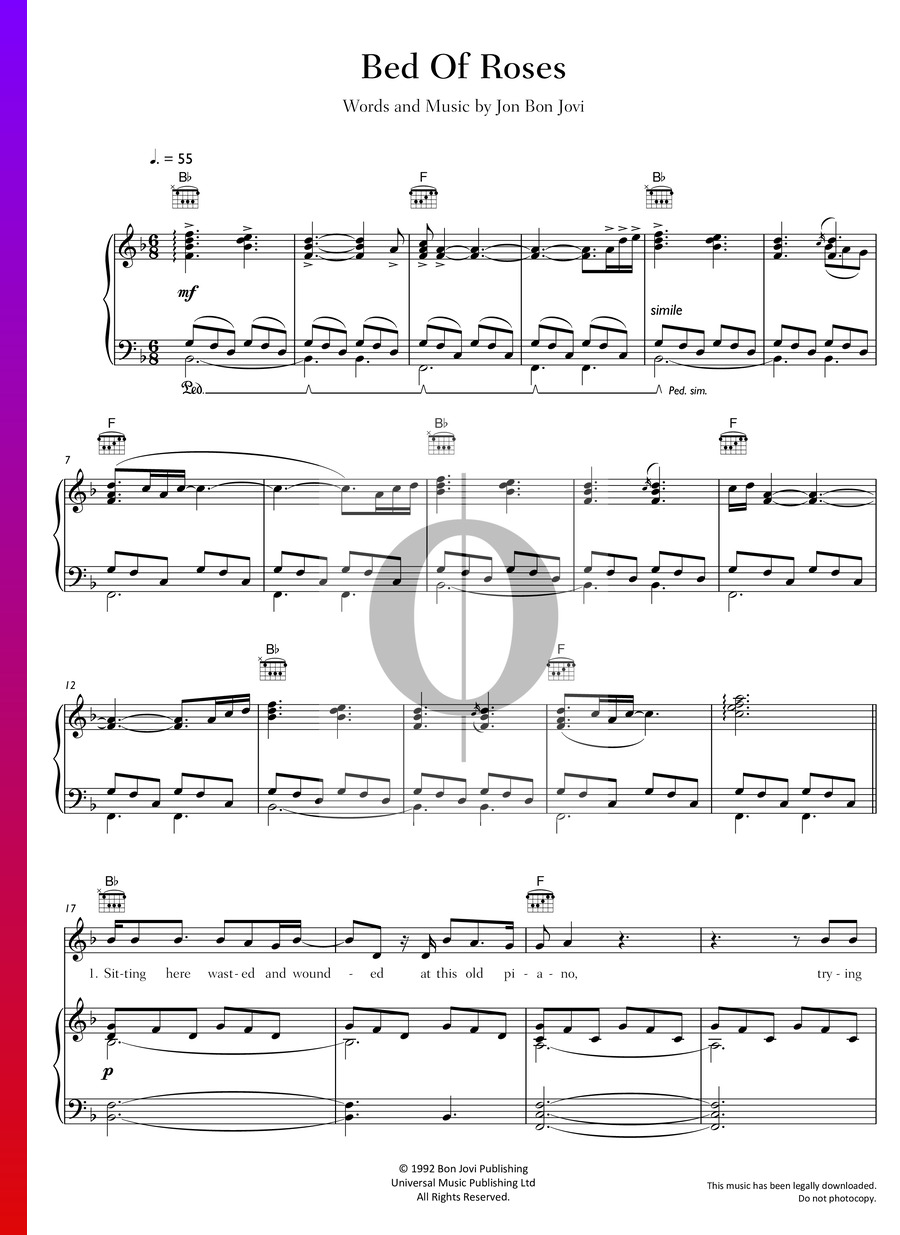 bed of roses guitar tab pdf