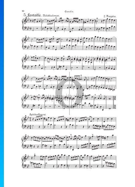 Fantasie, Douzaine II Nr. 5: Mélodieusement, TWV 33:17 Musik-Noten