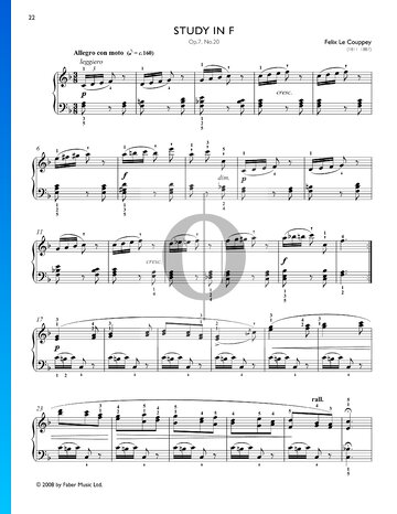 Etüde in F-Dur, Op. 7 Nr. 20 Musik-Noten