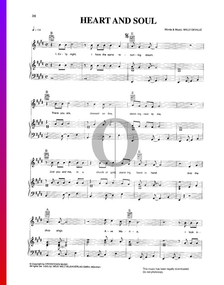 Heart And Soul Musik-Noten