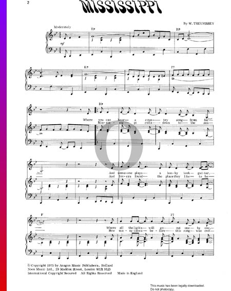 Mississippi Musik-Noten