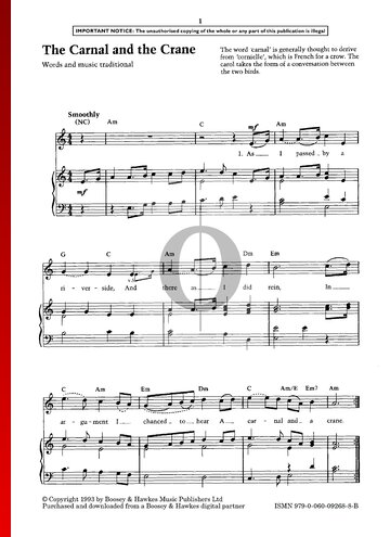 The Carnal And The Crane Partitura