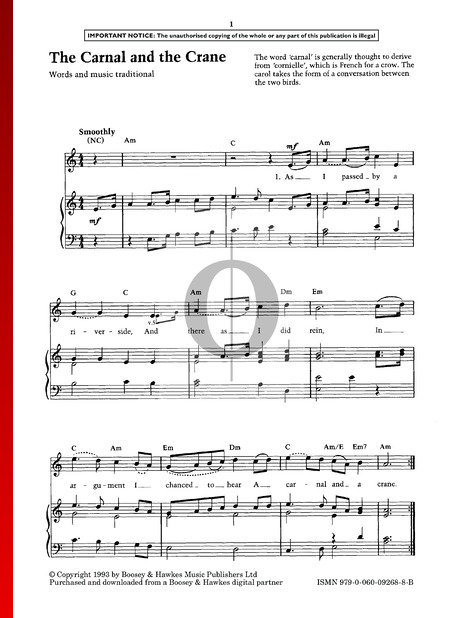 The Carnal And The Crane Musik-Noten