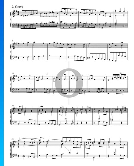 Concerto in G Major, BWV 592a: 2. Grave Sheet Music