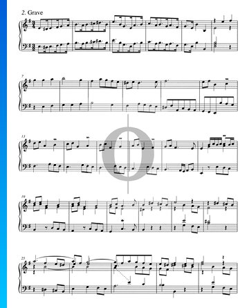 Concierto en sol mayor, BWV 592a: 2. Grave Partitura