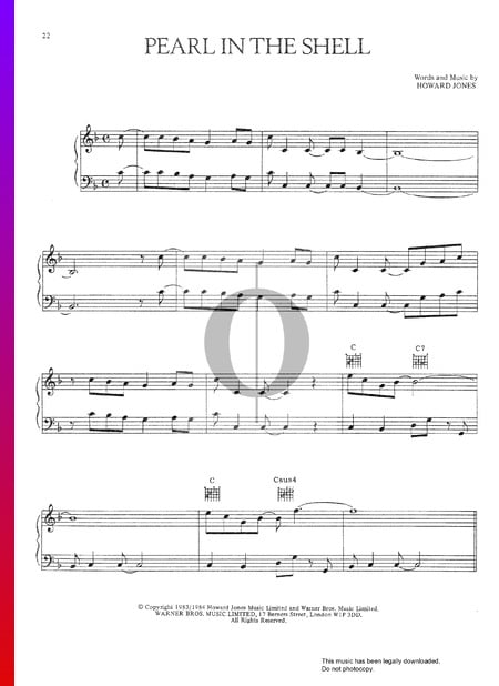 Pearl In The Shell Musik-Noten