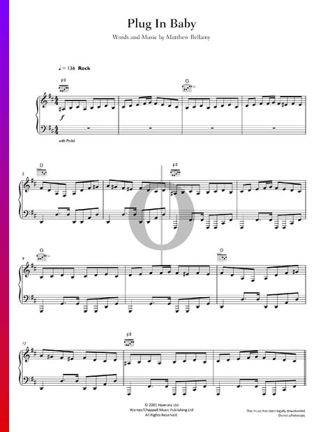 Plug In Baby Sheet Music