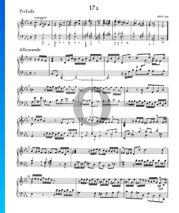 Partita c-Moll, HWV 444: 1./2. Präludium und Allemande Musik-Noten