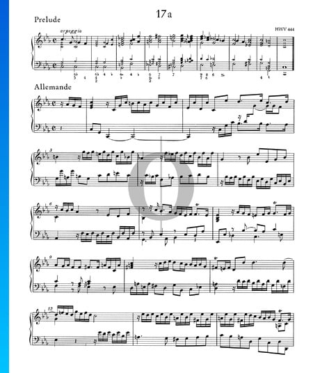Partita c-Moll, HWV 444: 1./2. Präludium und Allemande Musik-Noten