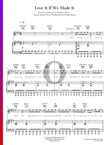Love It If We Made It Sheet Music