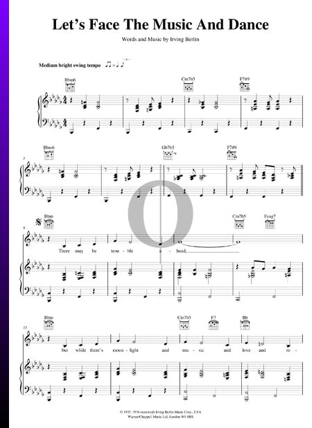 Let S Face The Music And Dance Sheet Music Piano Voice Guitar Pdf Download Streaming Oktav