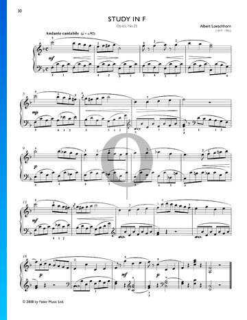 Study in F Major, Op. 65 No. 25 Sheet Music