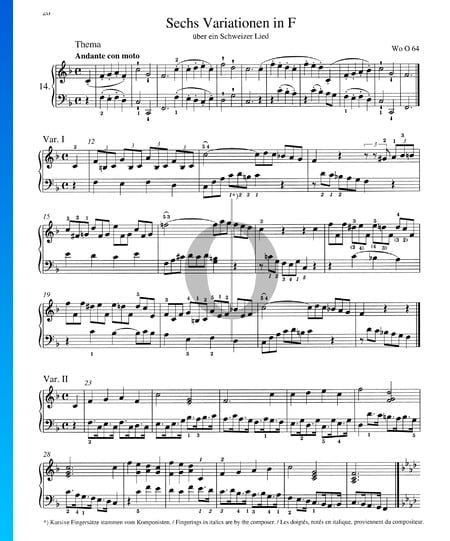 Six Variations in F Major, WoO 64