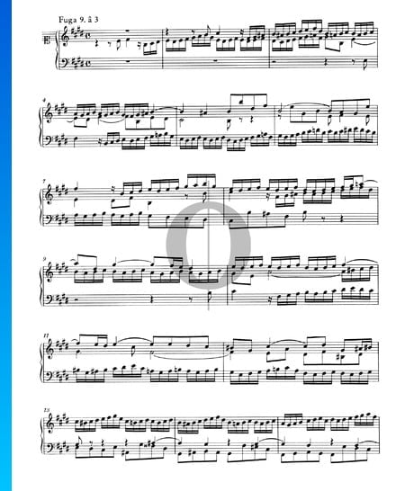 Fuge 9 E-Dur, BWV 854 Musik-Noten
