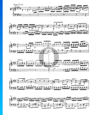 Fugue 9 E Major, BWV 854 Spartito