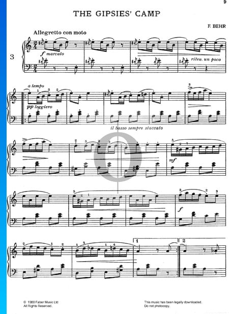 Im Zigeunerlager, Op. 424 Nr. 3 Musik-Noten