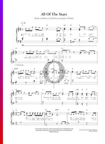 All Of The Stars Sheet Music