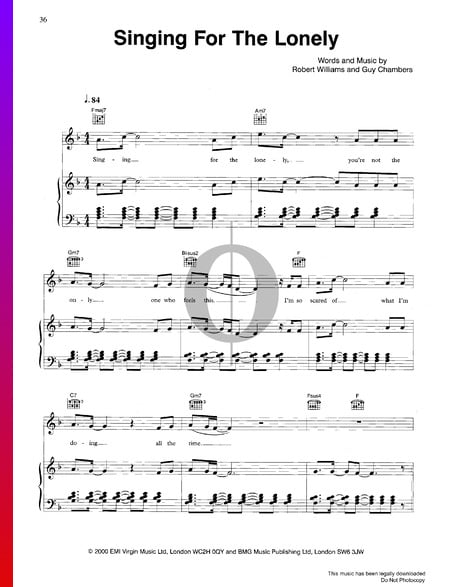 Singing For The Lonely Sheet Music