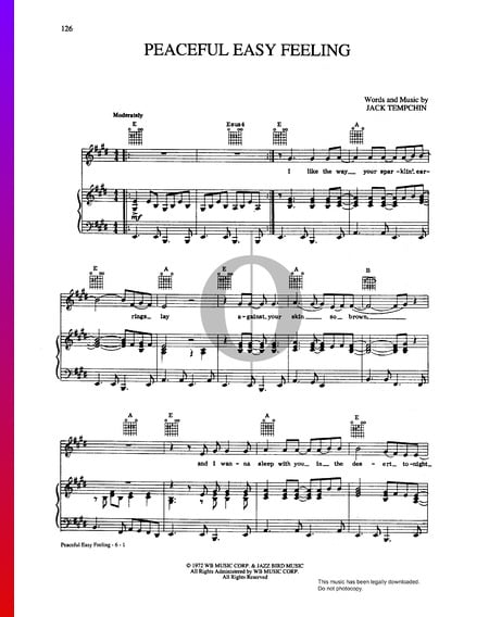 Peaceful Easy Feeling Sheet Music