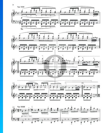 Variaciones y Fuga sobre un tema de Händel, Op. 24: Variación XXIII Partitura