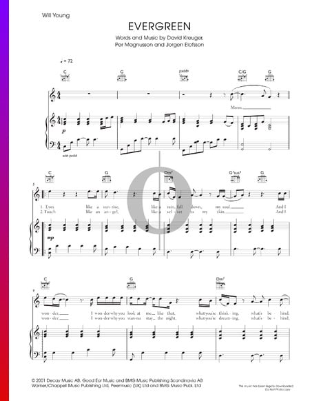 Evergreen Sheet Music