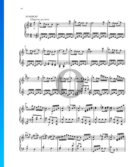 Sonata para piano n.º 7 en do mayor, KV 309 (284b): 3. Allegretto grazioso