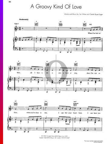 A Groovy Kind Of Love Sheet Music