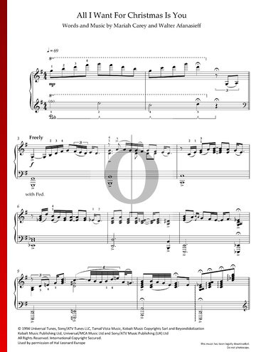 All I Want For Christmas Is You Sheet Music