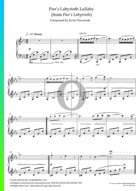 Pan's Labyrinth Lullaby Partitura