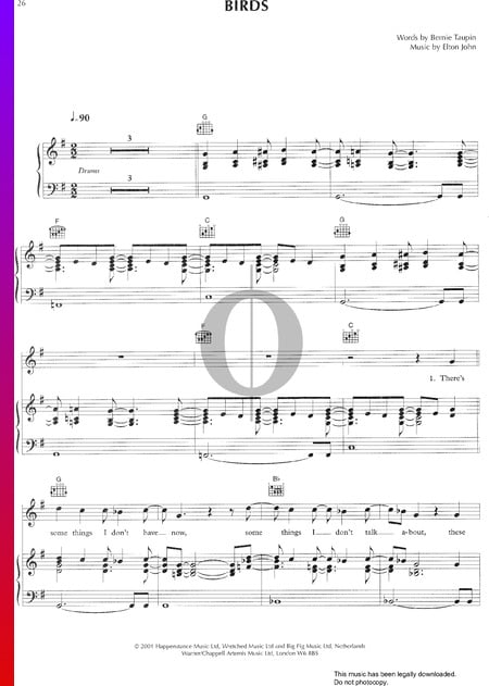 Birds Sheet Music