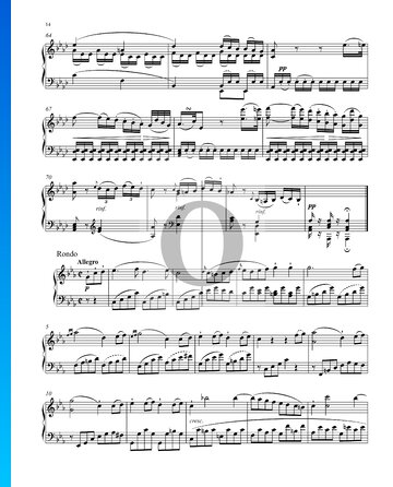 Sonata para piano Pathétique, Op. 13: 3. Rondó Partitura