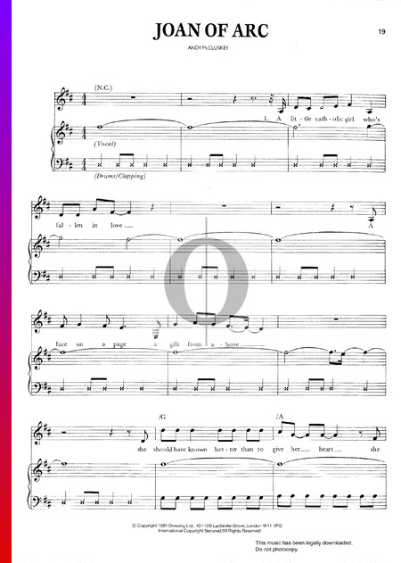 Joan Of Arc Musik-Noten