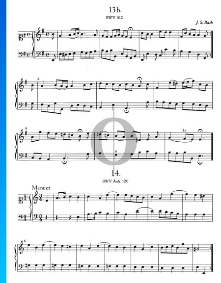 Choral: Gib dich zufrieden und sei stille BWV 512 Sheet Music