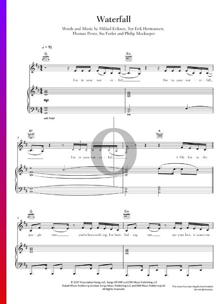 Waterfall Partitura