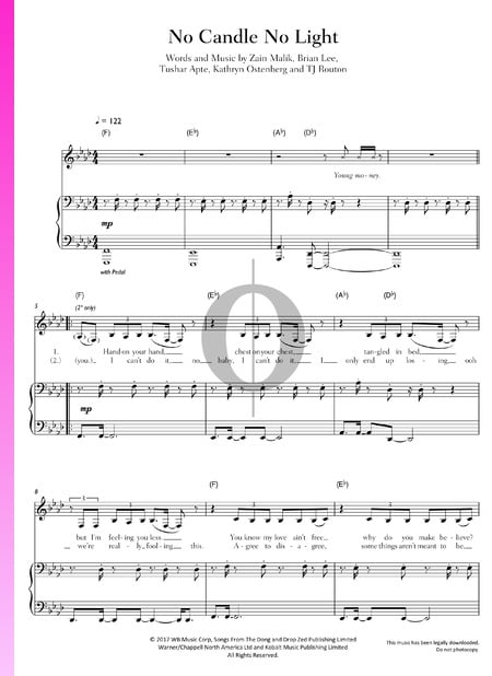 No Candle No Light Sheet Music