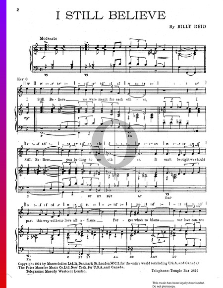I Still Believe Musik-Noten