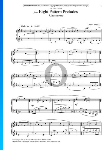 Eight Pattern Preludes: 5. Intermezzo Musik-Noten