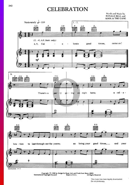 Celebration Musik-Noten