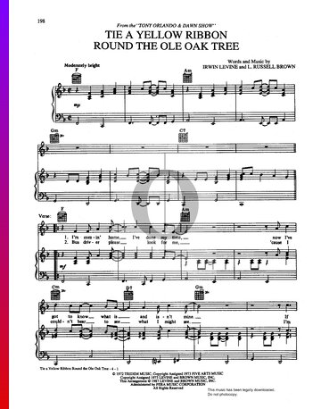 Tie A Yellow Ribbon Round The Ole Oak Tree Sheet Music