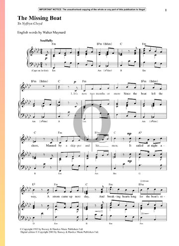 The Missing Boat Sheet Music