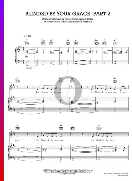 Blinded By Your Grace, Part 2 Sheet Music