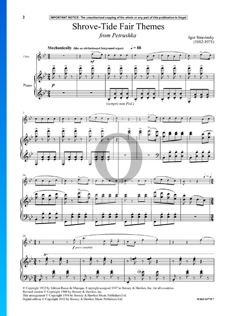 Shrove-Tide Fair Themes Musik-Noten