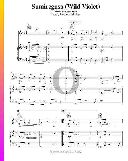Sumiregusa (Wild Violet) Musik-Noten