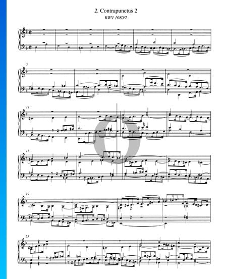 Contrapunctus 2, BWV 1080/2 Musik-Noten