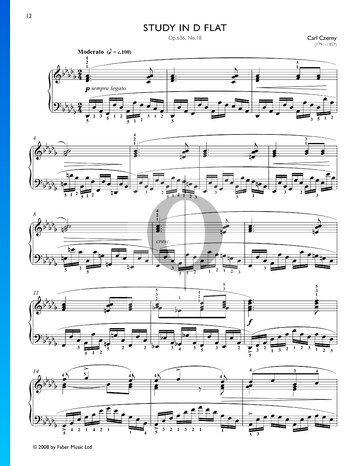 Etüde in Des-Dur, Op. 636 Nr. 18 Musik-Noten