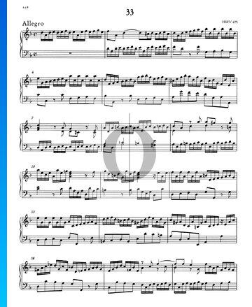 Allegro en re menor, HWV 475 Partitura