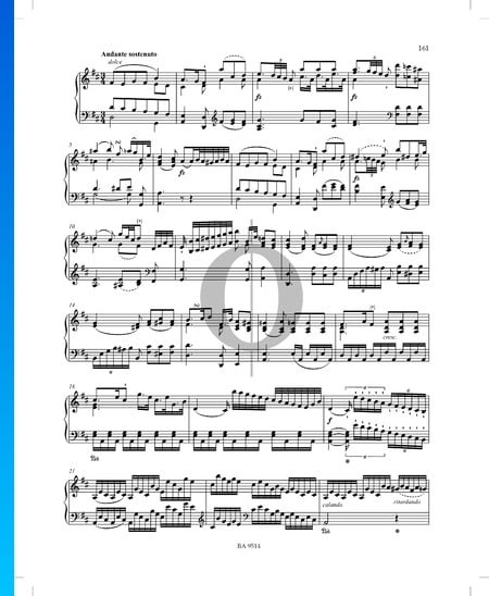 Sonate A-Dur, P. XII: 44: 2. Andante sostenuto Musik-Noten