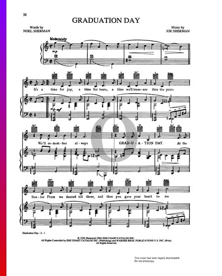 Graduation Day Musik-Noten