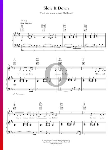 Slow It Down Sheet Music
