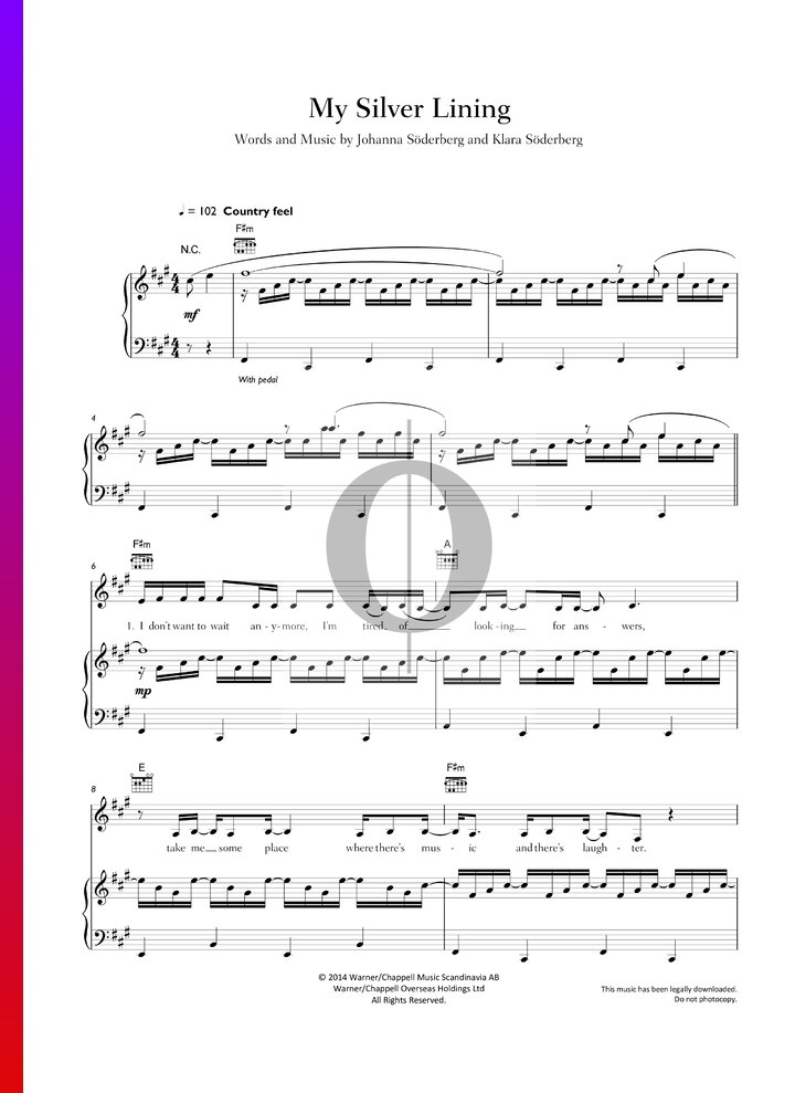 My Silver Lining » First Aid Kit Partitions de piano OKTAV